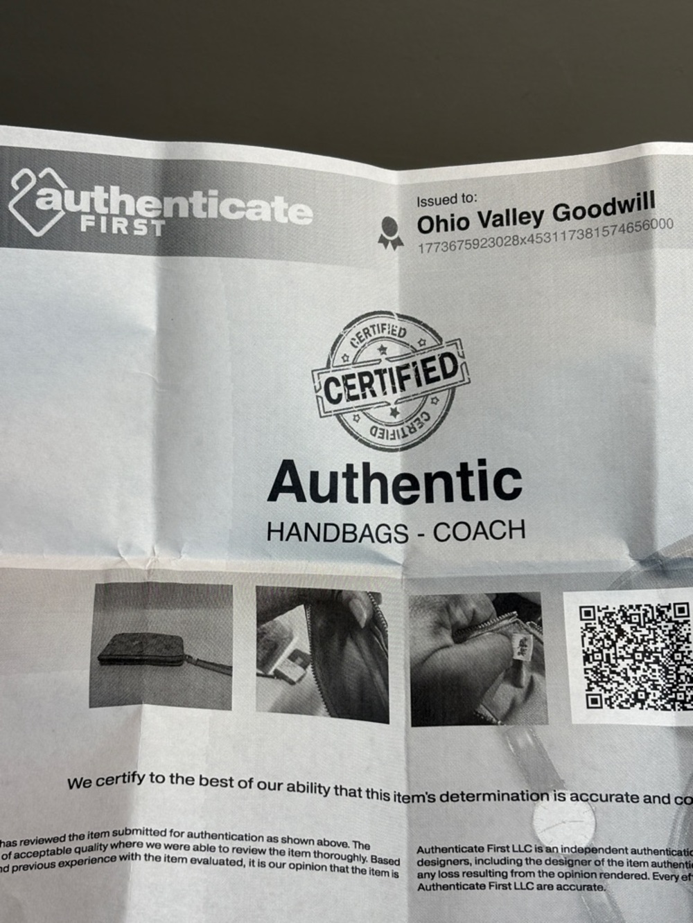 Coach Beige Floral Signature Wristlet with White Strap and Gold Logo - Picture 10 of 10